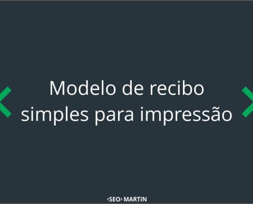 modelo de recibo simples para impressão