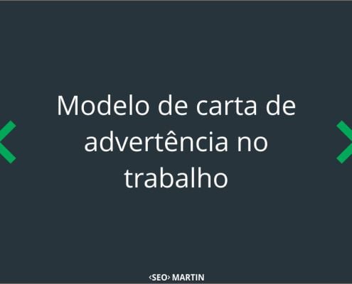 Modelo de carta de advertência no trabalho
