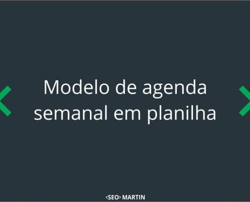 Modelo de agenda semanal em planilha