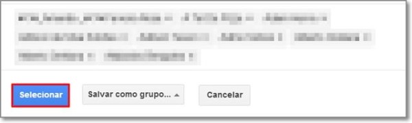 Selecionar todos contatos no gmail