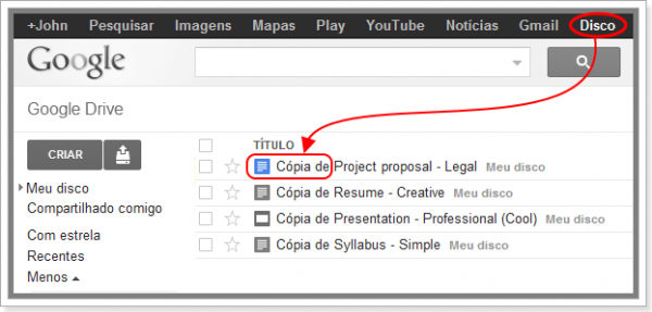 Como usar modelos prontos do Google Docs