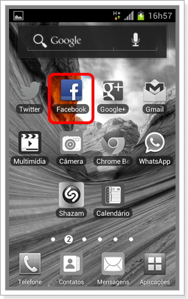 Como entrar no aplicativo do Facebook para Android.