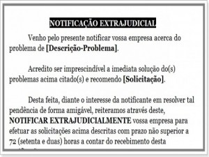 Modelo de notificação extra judicial