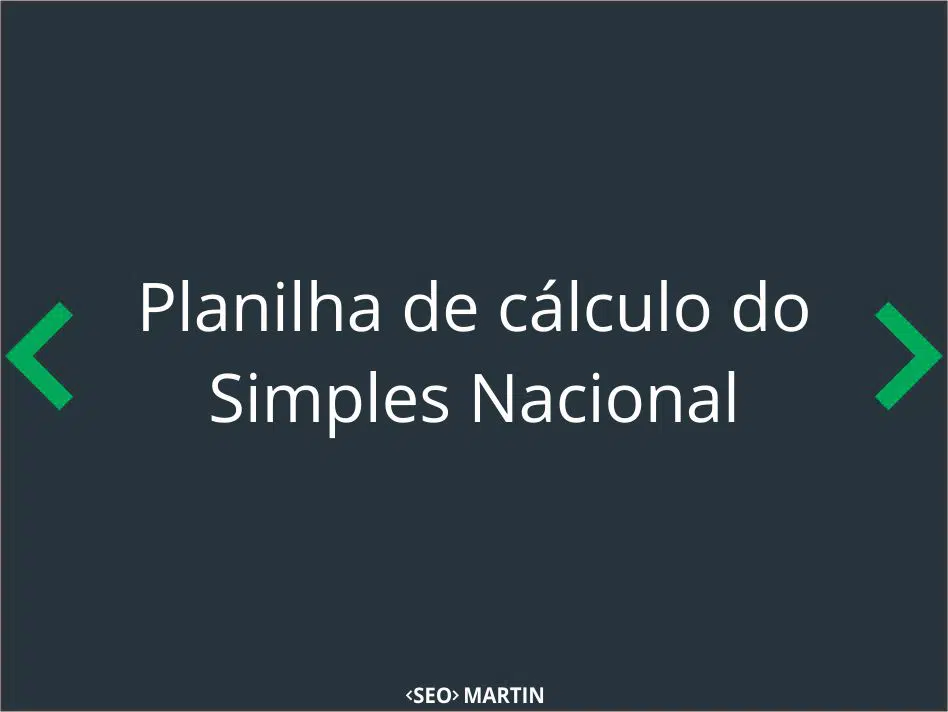 Planilha de cálculo do Simples Nacional