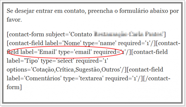 Programação de formulário de contato de um site 