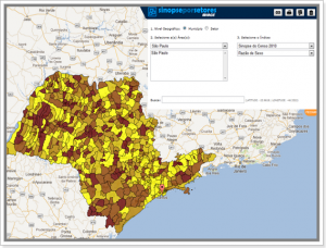 Mapa do Census Brasil IBGE