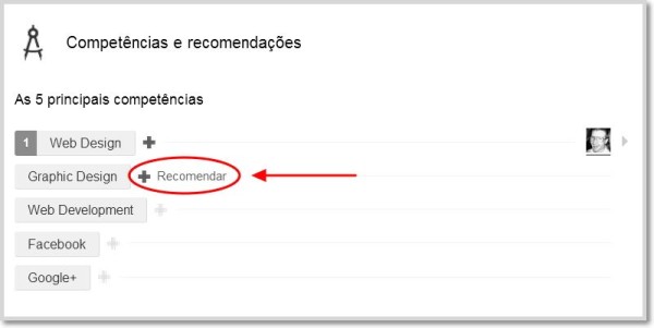 recomendar competências no linkedin