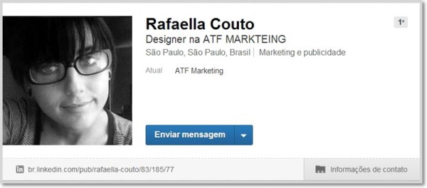 Página de perfil de um usuário no LinkedIn