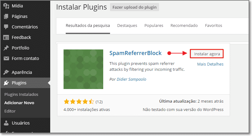 instalar spamreferrerblock wordpress