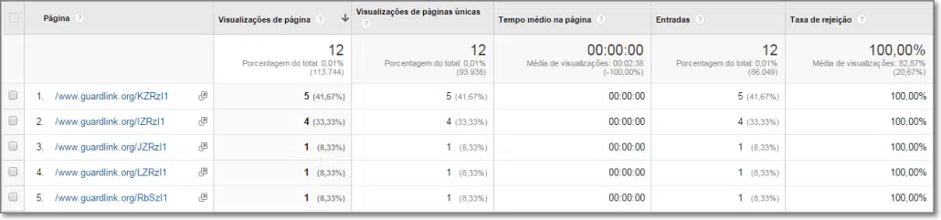 Spam no Analytics