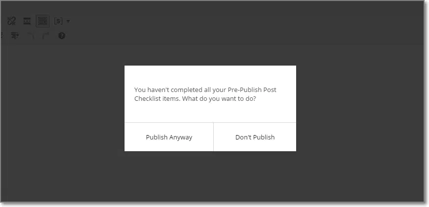aviso checklist post wordpress