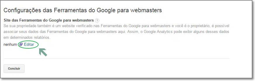 associar seus dados webmaster tools