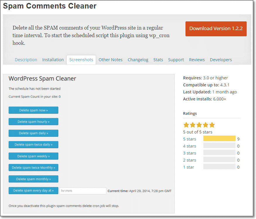 Spam Comments Cleaner para wordpress