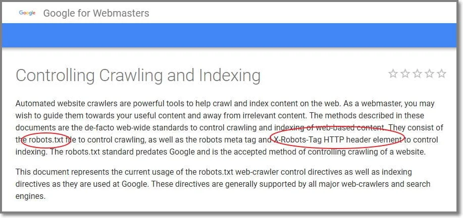 Noindex é uma diretriz que não controla o crawling afirma Google