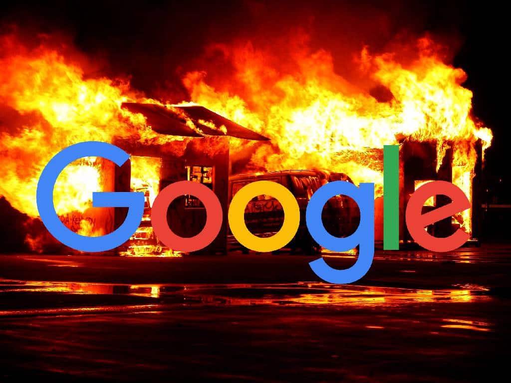 Aviso de site invadido no Google