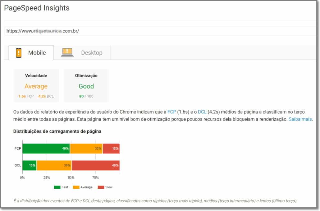Google PageSpeed Insights agora mostra real velocidade dos usuários