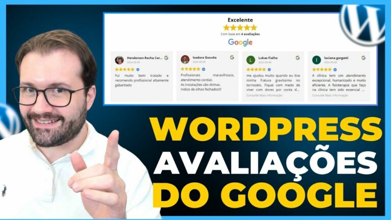 john martin na frente de site wordpress com avaliações do google