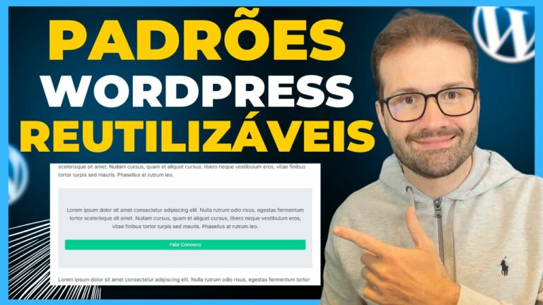 martin na frente dos novos padrões do wordpress