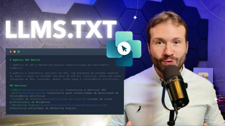 seo martin dando aula sobre LLMS.txt
